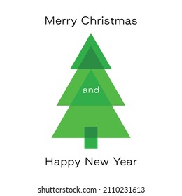 Merry Christmas and Happy New Year. Cartoon styled illustration.Vector design element.	