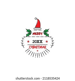 merry christmas and happy new year background vector	