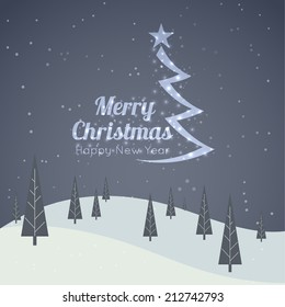 Merry Christmas, Happy new year Landscape