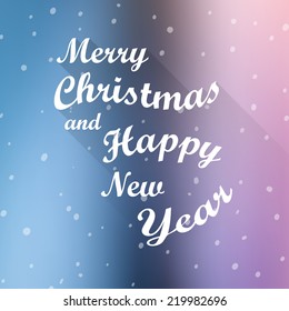 Merry Christmas and Happy New Year vector greeting card, great for your design. 