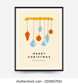 Merry Christmas and Happy New Year backgrounds, greeting cards, posters, holiday covers. Xmas festive templates