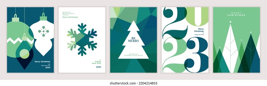 Merry Christmas and Happy New Year 2023. Vector illustration concepts for background, greeting card, party invitation card, website banner, social media banner, marketing material.