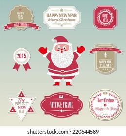 Merry Christmas and Happy New Year design elements - stock vector / illustration