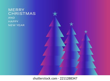 Merry Christmas and Happy New Year greeting card, posters, party covers. Christmas design with modern style