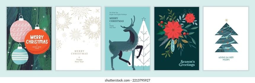 Merry Christmas and Happy New Year 2023. Vector illustration concepts for background, greeting card, party invitation card, website banner, social media banner, marketing material.