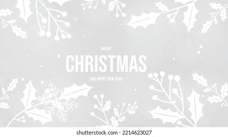 Merry Christmas  and Happy New Year background with gift  pin leaf  and element in Christmas holiday , Flat Modern design , illustration Vector EPS 10