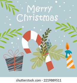 Merry Christmas and Happy New Year typography vector design for greeting cards and poster.