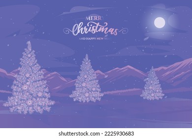 Merry Christmas and happy new year greeting card design with Santa Claus on sleigh Cozy Winter Illustration 