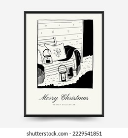 Merry Christmas and Happy New Year backgrounds, greeting cards, posters, holiday covers. Xmas festive templates