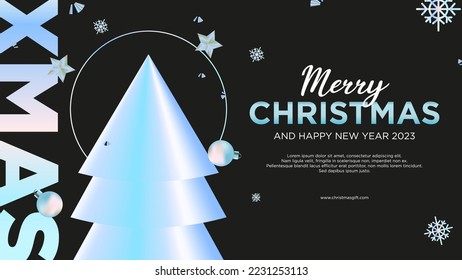 Merry Christmas and Happy New Year 2023 Winter Theme