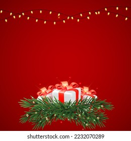 Merry Christmas and Happy New Year Greeting Card
