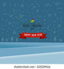 Merry Christmas and Happy New Year background