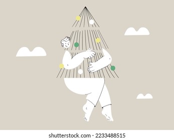 Merry Christmas Happy New Year Celebration Postcard Star Website illustrations