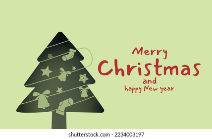 merry christmas and happy new year banner template