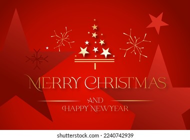 merry Christmas and happy new year celebration background.