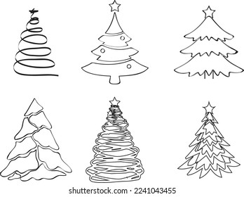 Merry Christmas and happy new year tree vector