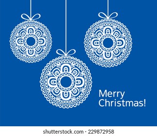 Merry Christmas. Happy New Year. Christmas card. Congratulation. Decoration. Vector illustration.