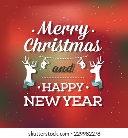 Merry Christmas and happy new year card