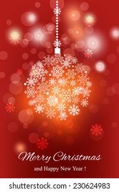 Merry Christmas and Happy New Year Card.