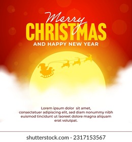 Merry Christmas and Happy New Year greeting 