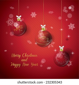Merry Christmas and Happy New Year background
