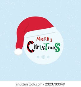 Merry Christmas And Happy New Year Card Vector Design.