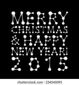 Merry christmas and happy new year card design