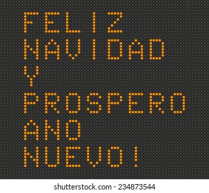 Merry Christmas and Happy New Year card in Spanish - light board style