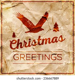 Merry Christmas and Happy New Year Card. 