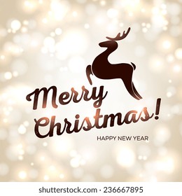 Merry Christmas and Happy New Year Card. 