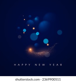 Merry Christmas and Happy New Year! Shining Christmas background with bokeh effect. Christmas lights