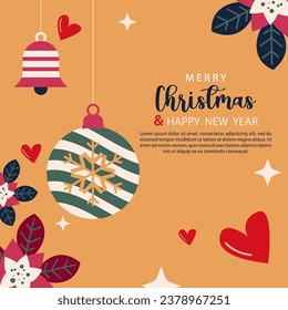 merry christmas and happy new year background