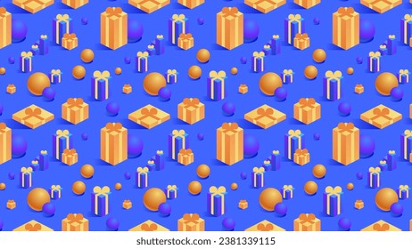 Merry Christmas and Happy New Year background for greeting cards, posters, holiday covers, banners and prints. Winter Landscape. Xmas template for web, social media. Vector Illustration