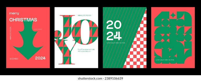 Merry Christmas and Happy New Year greeting card template. Vector illustrations for background, greeting card, party invitation card, website banner, social media banner, marketing material.