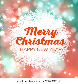 Merry Christmas and Happy New Year Card with a congratulatory text.