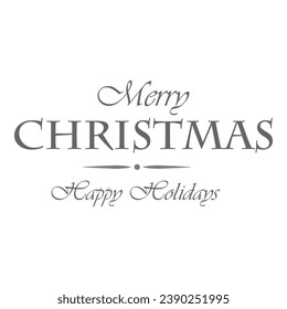 Merry Christmas and Happy New Year Typography Collection.. Item 12