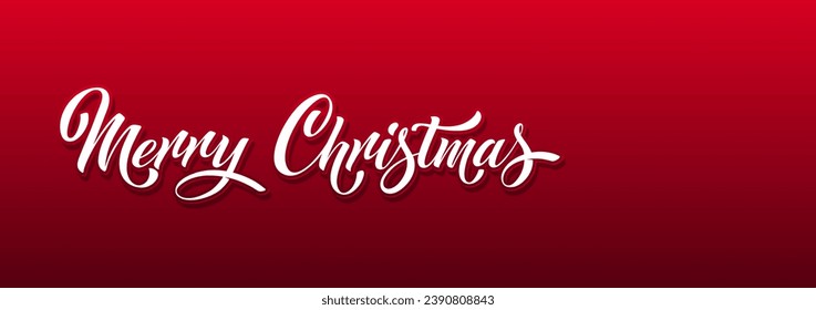 Merry Christmas and Happy New Year hand lettering calligraphy. Vector holiday illustration element. Typographic element for congratulations.