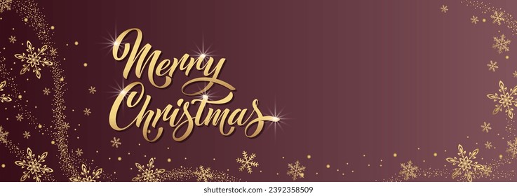 Merry Christmas and Happy New Year hand lettering calligraphy. Vector holiday illustration element. Typographic element for congratulations.