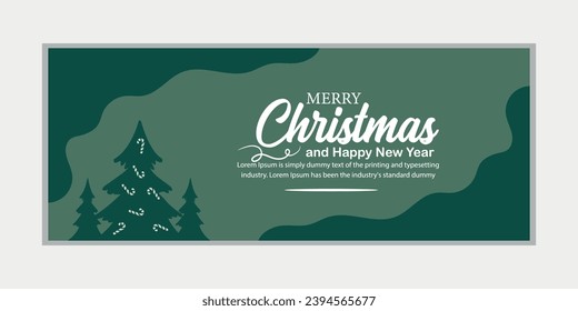 Merry Christmas and happy new year banner, social media cover, and web banner, Merry Christmas design for greeting card, Vector Merry Xmas snow flake header, Christmas banner or wallpaper 