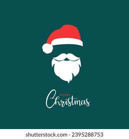 Merry Christmas and Happy New Year Greeting with Santa Claus Vector illustration.