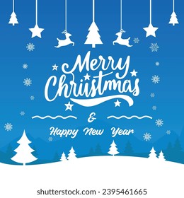 Merry Christmas and happy new year template