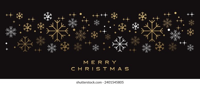 Merry Christmas and Happy New Year Greeting Card christmas tree silhouette with decorations, vector illustration isolated on white background, templat