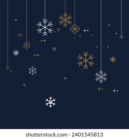 Merry Christmas and Happy New Year Greeting Card christmas tree silhouette with decorations, vector illustration isolated on white background, templat
