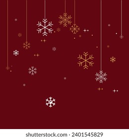 Merry Christmas and Happy New Year Greeting Card christmas tree silhouette with decorations, vector illustration isolated on white background, templat