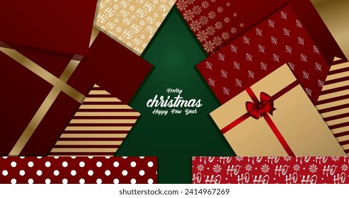 merry christmas, happy new year background.