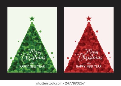 Merry Christmas and Happy New Year  greeting cards, posters, holiday covers