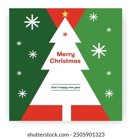 Merry Christmas and Happy New Year Set of posters, greeting cards, holiday covers. Elegant Xmas design in red and green colors with hand drawn christmas gift card. Vector illustrations.