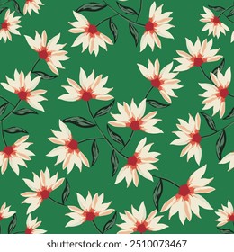 Merry Christmas, Happy New Year seamless pattern with fir cone, holly leaves and berries for greeting cards, wrapping papers. Seamless winter pattern. Vector illustration