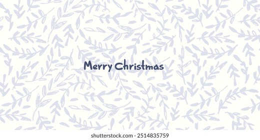Merry Christmas and Happy New Year greeting card template. Christmas, holiday design and hand-lettered greeting phrase