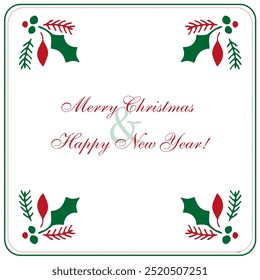 Merry Christmas and Happy New Year Card